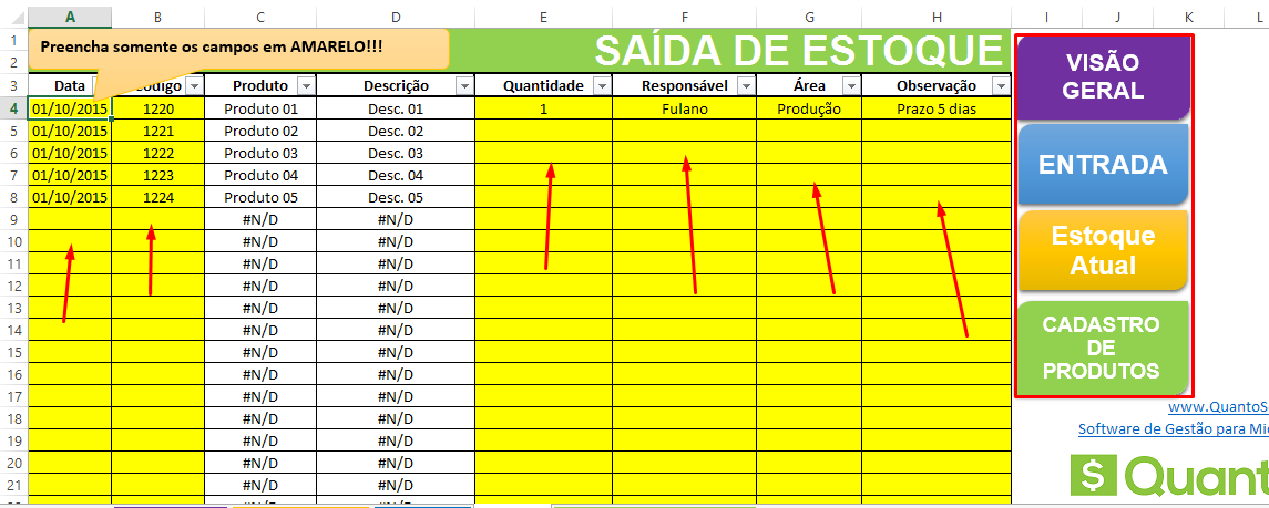 Planilha De Controle De Estoque Excel Modelo Grátis Para Download Empreendedorismo Na Prática 3251